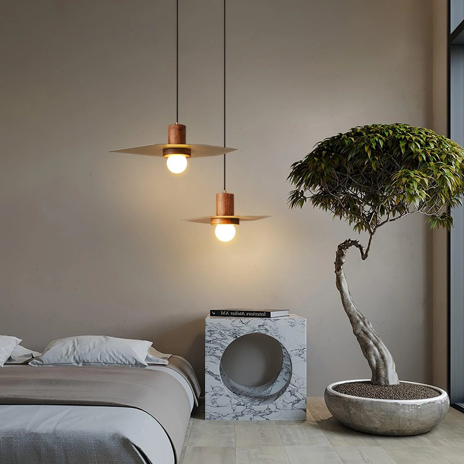 Olvenan Premium Nordic Art Wood Pendant Lamp - Image 6