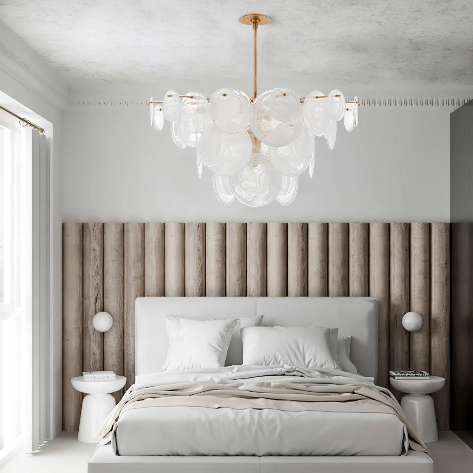 Olvynis Postmodern Luxury Discs Brass Glass Chandelier - Image 28