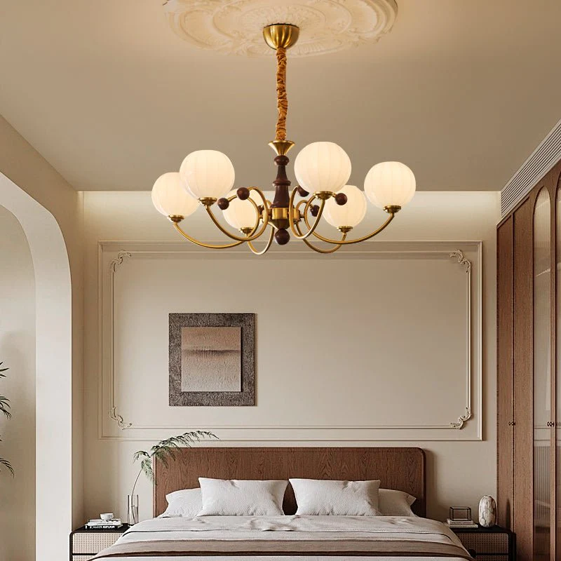Omirara Traditional Elegance Vintage Wood Chandelier - Image 16