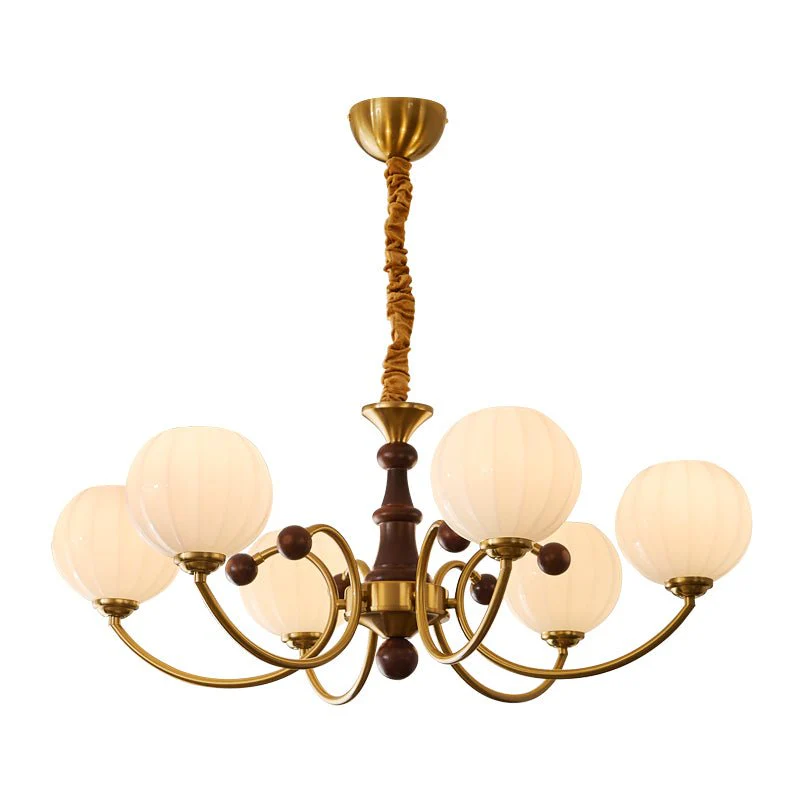 Omirara Traditional Elegance Vintage Wood Chandelier - Image 22