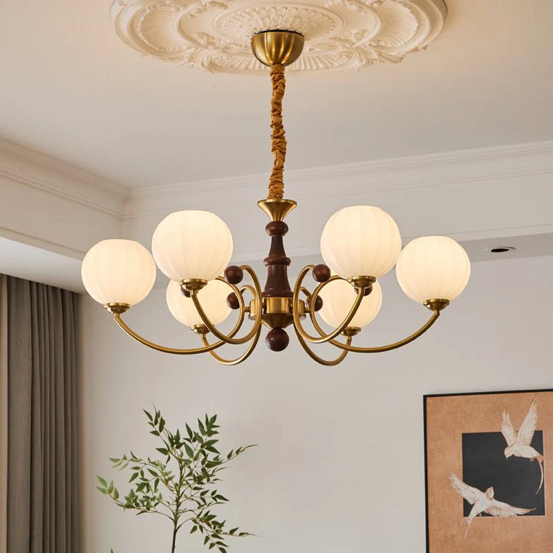 Omirara Traditional Elegance Vintage Wood Chandelier - Image 26