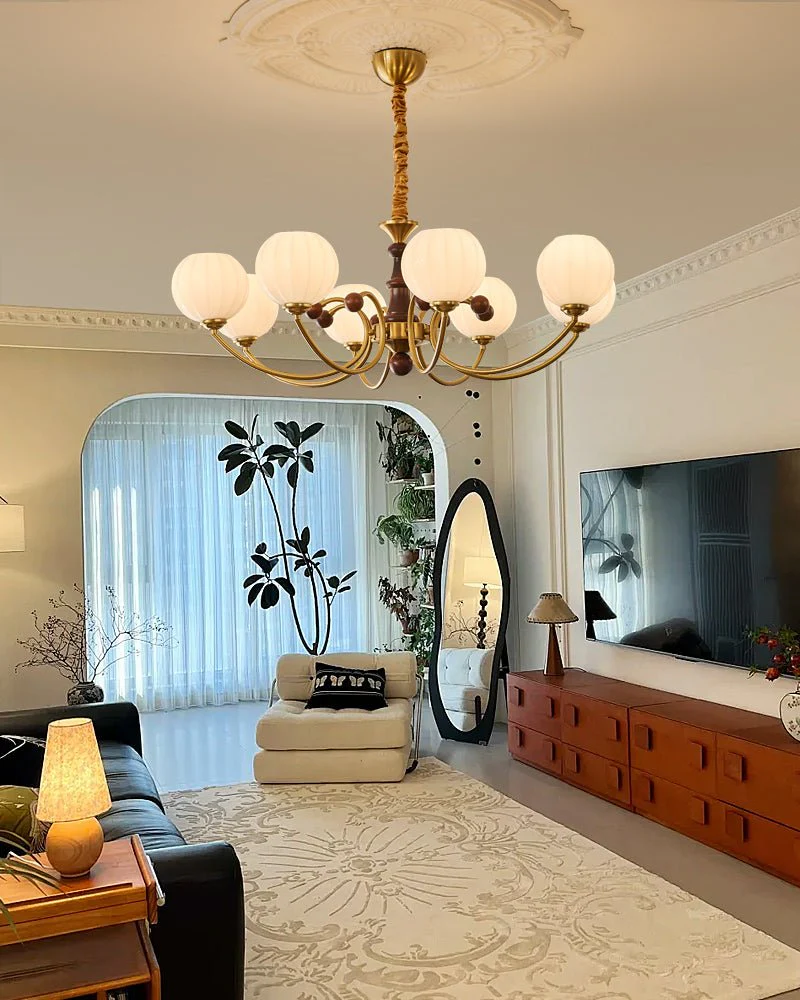 Omirara Traditional Elegance Vintage Wood Chandelier - Image 29