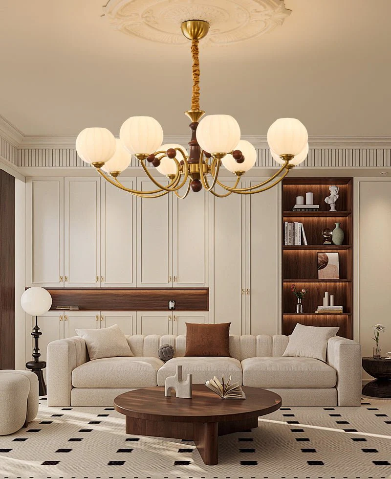 Omirara Traditional Elegance Vintage Wood Chandelier - Image 30
