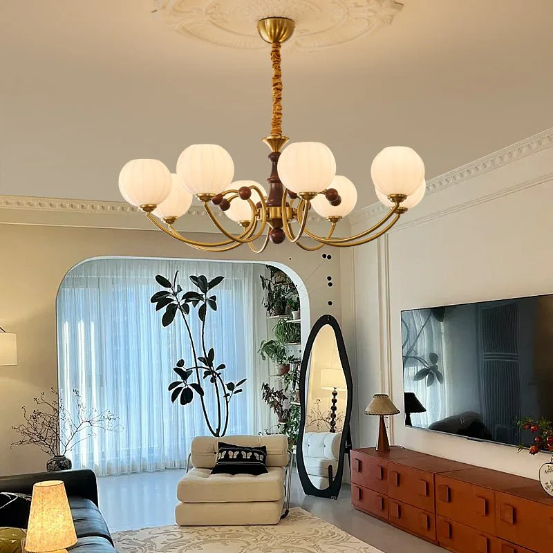 Omirara Traditional Elegance Vintage Wood Chandelier - Image 31
