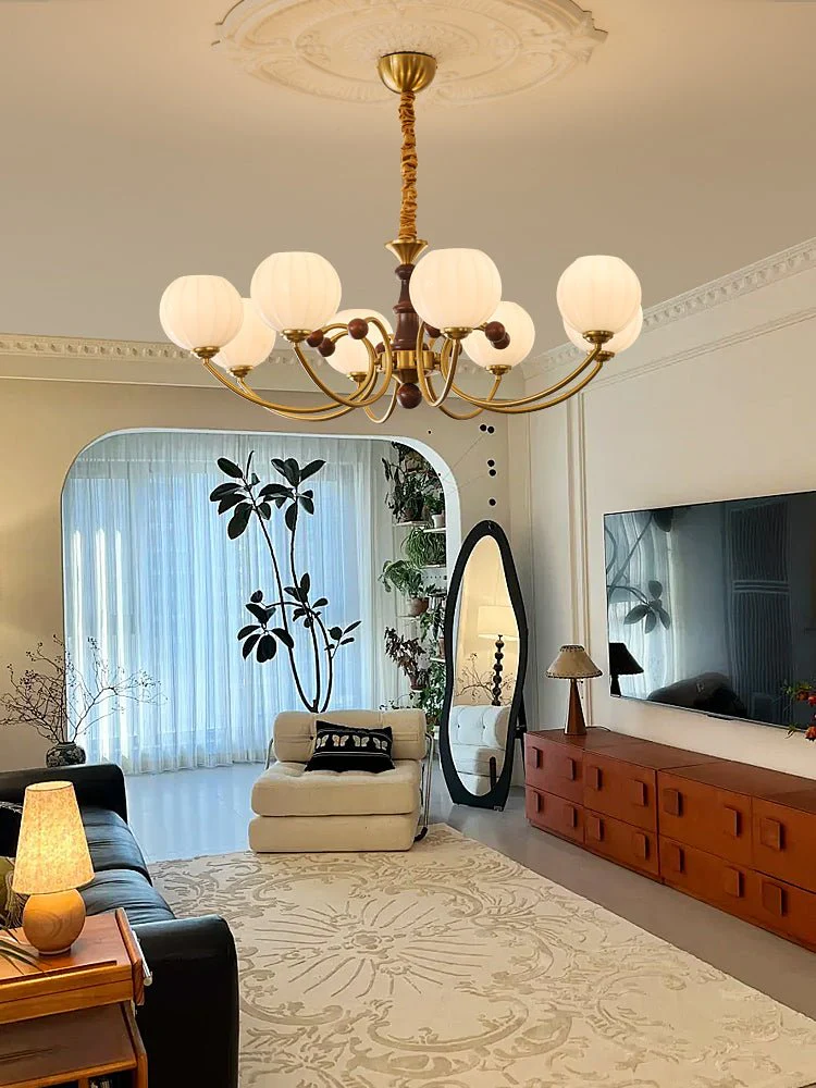 Omirara Traditional Elegance Vintage Wood Chandelier - Image 32