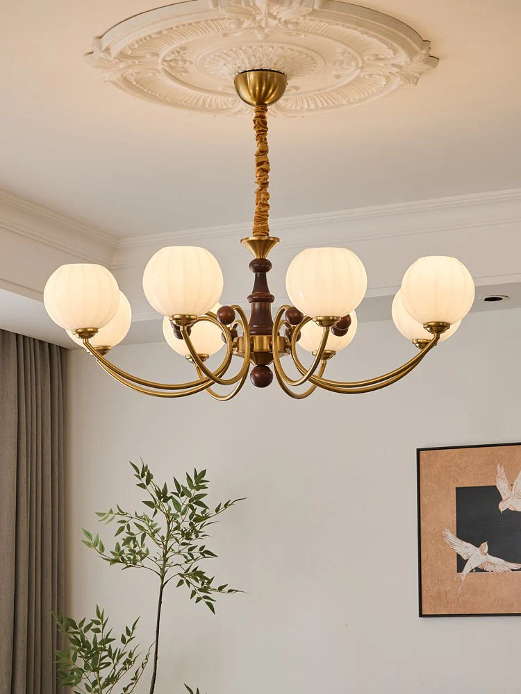 Omirara Traditional Elegance Vintage Wood Chandelier - Image 33