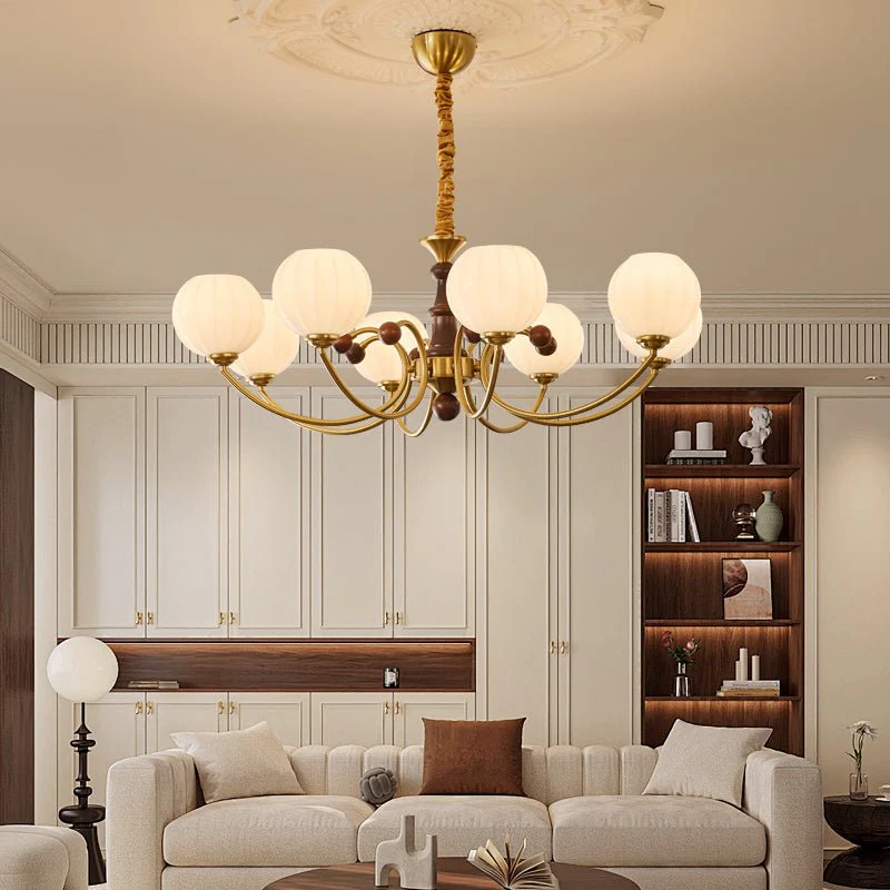 Omirara Traditional Elegance Vintage Wood Chandelier - Image 4