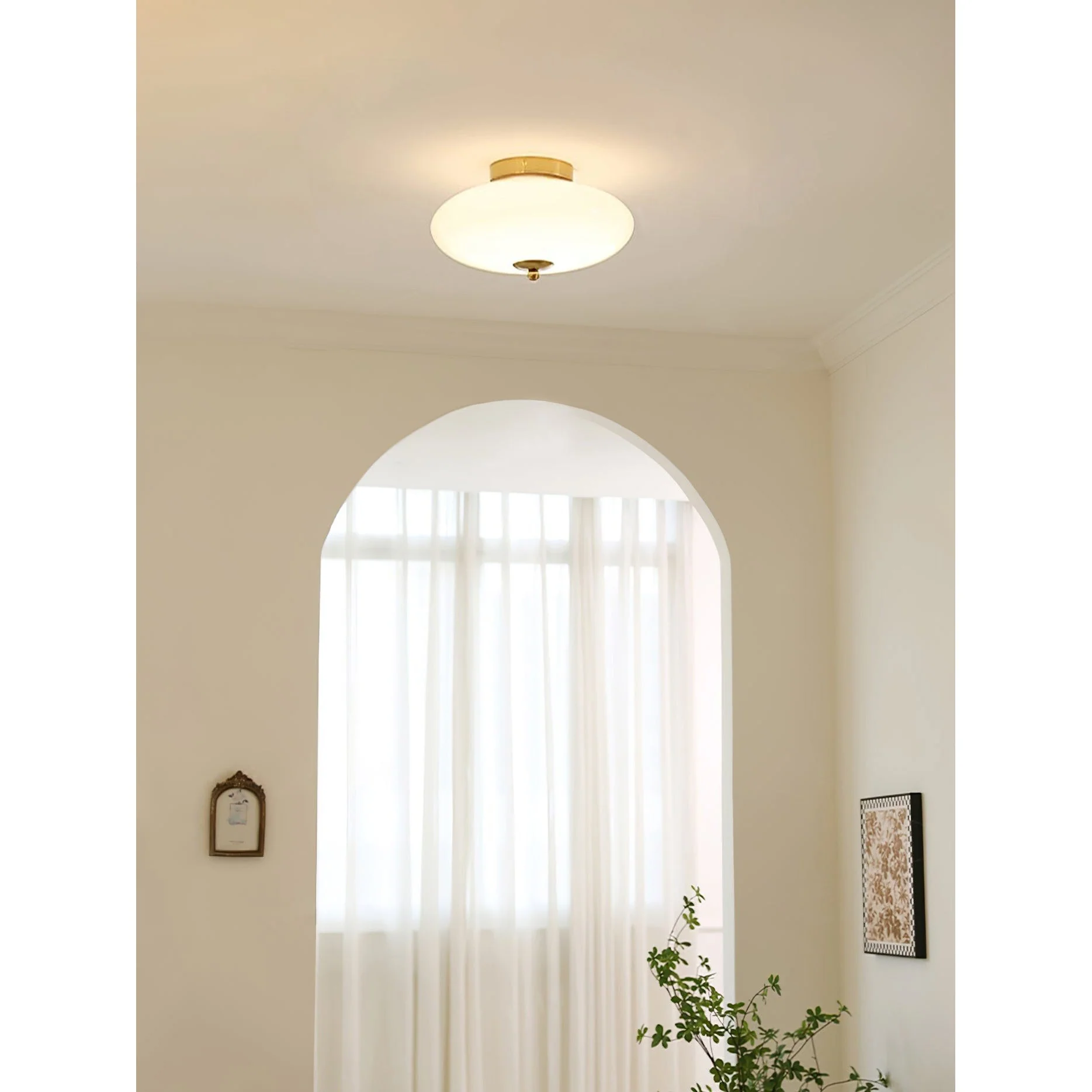 Opal Modern Glass Ceiling Light - Image 13