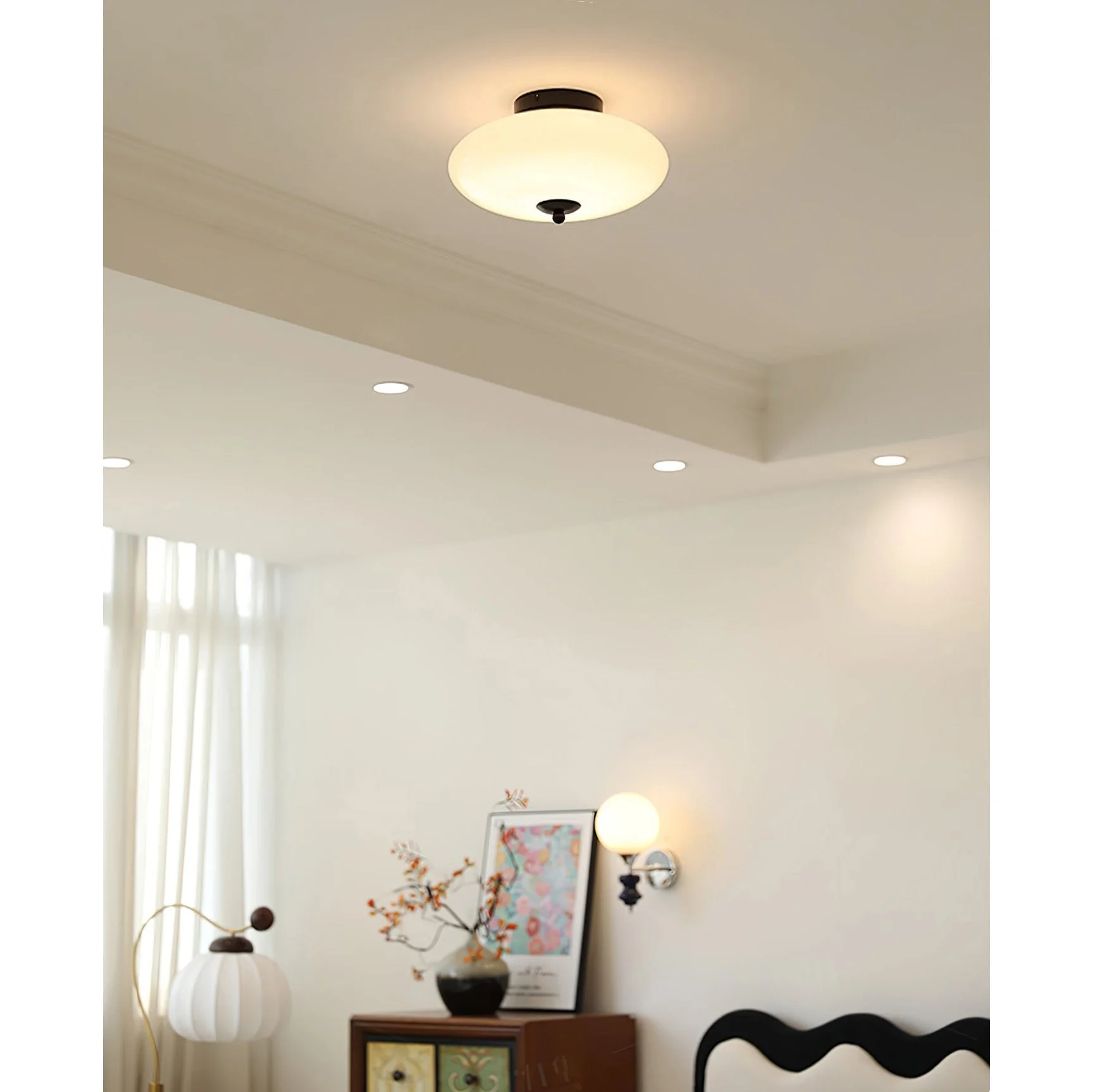 Opal Modern Glass Ceiling Light - Image 15