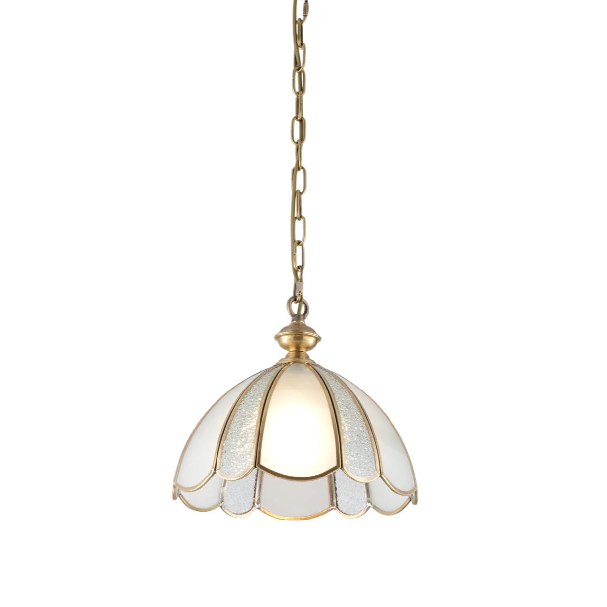 Ophaan Traditional Art Brass Glass Pendant Light - Image 2