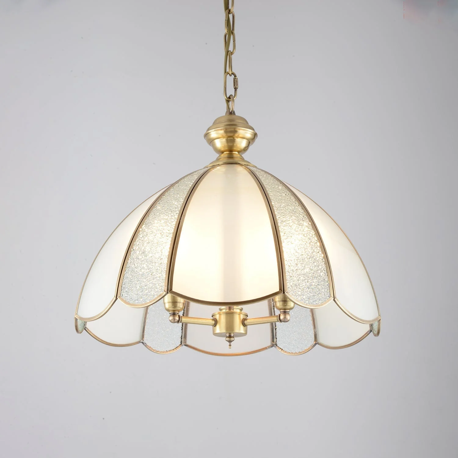 Ophaan Traditional Art Brass Glass Pendant Light - Image 20