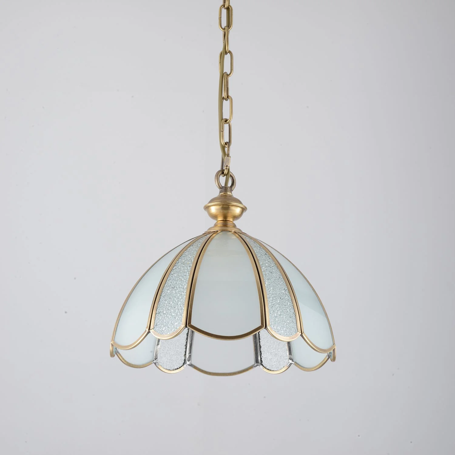 Ophaan Traditional Art Brass Glass Pendant Light - Image 22