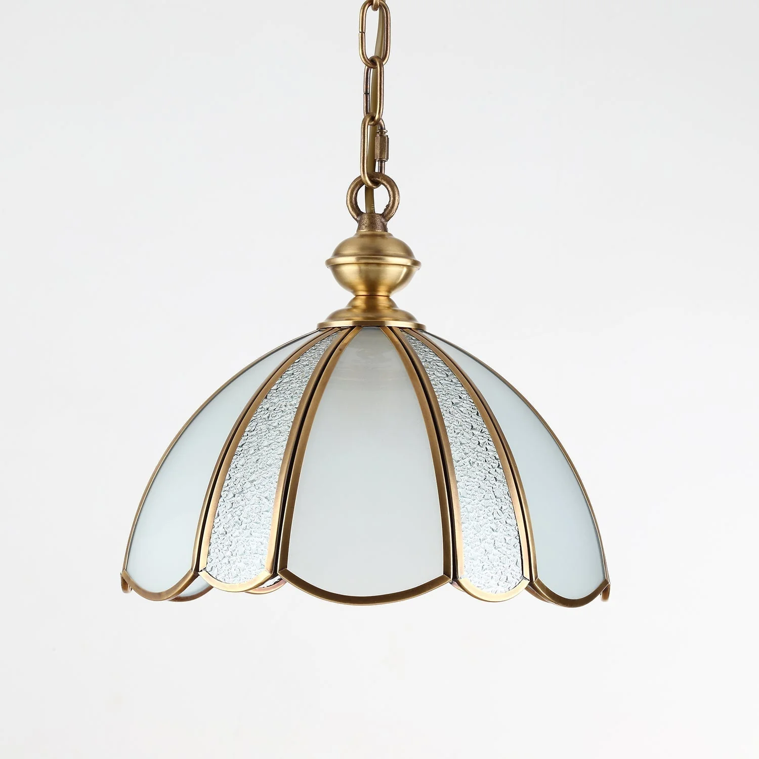 Ophaan Traditional Art Brass Glass Pendant Light - Image 24