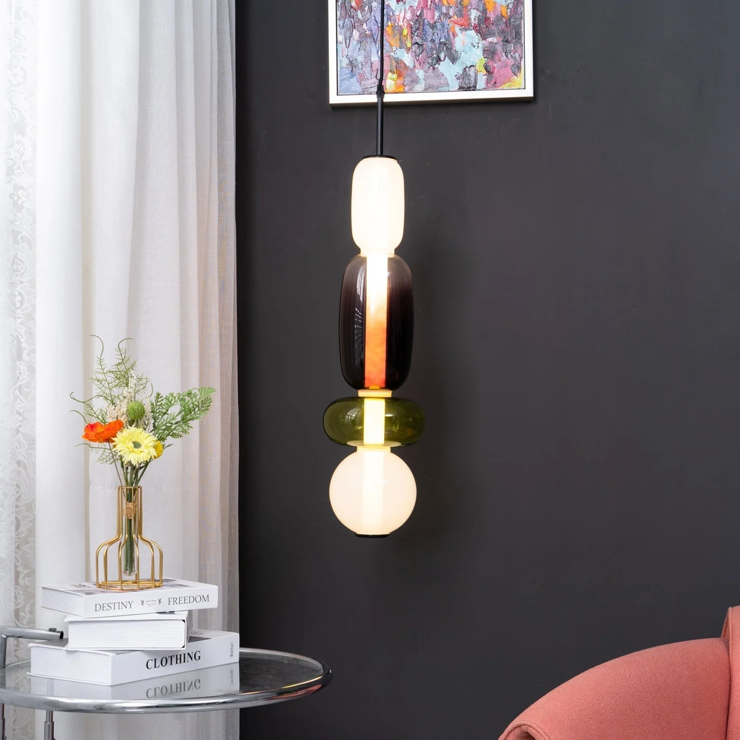 Orba Candied Glass Pendant Light - Image 16