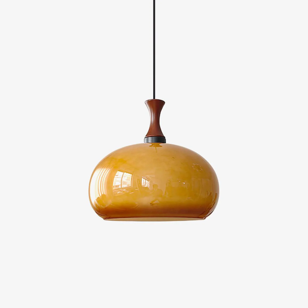Orbique Modern Minimalist Wood Glass Pendant Lamp - Image 17