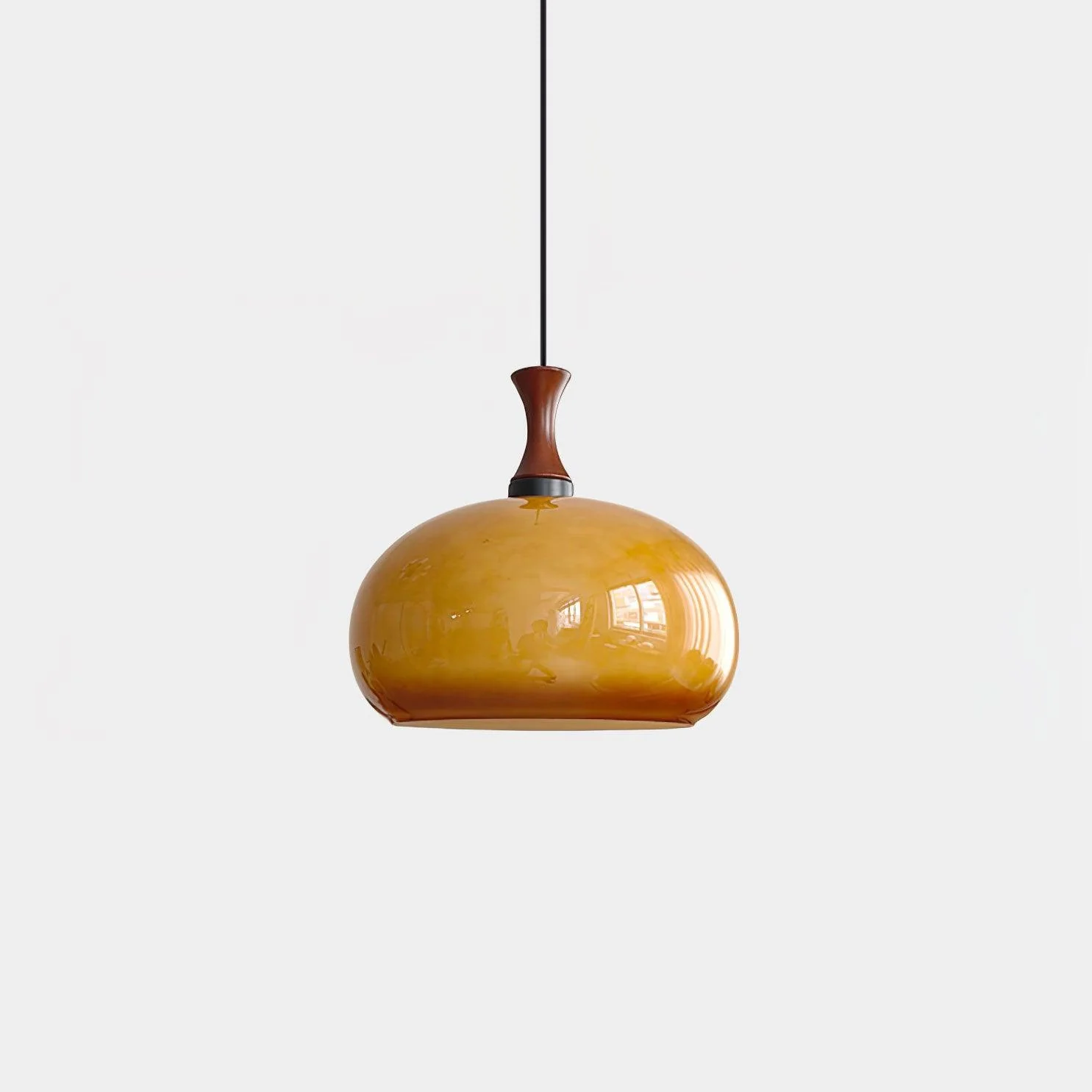 Orbique Modern Minimalist Wood Glass Pendant Lamp - Image 2