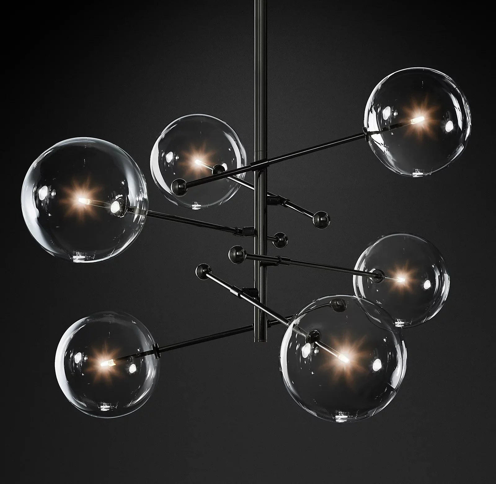 Orbit Contemporary Glass Chandelier - Image 43