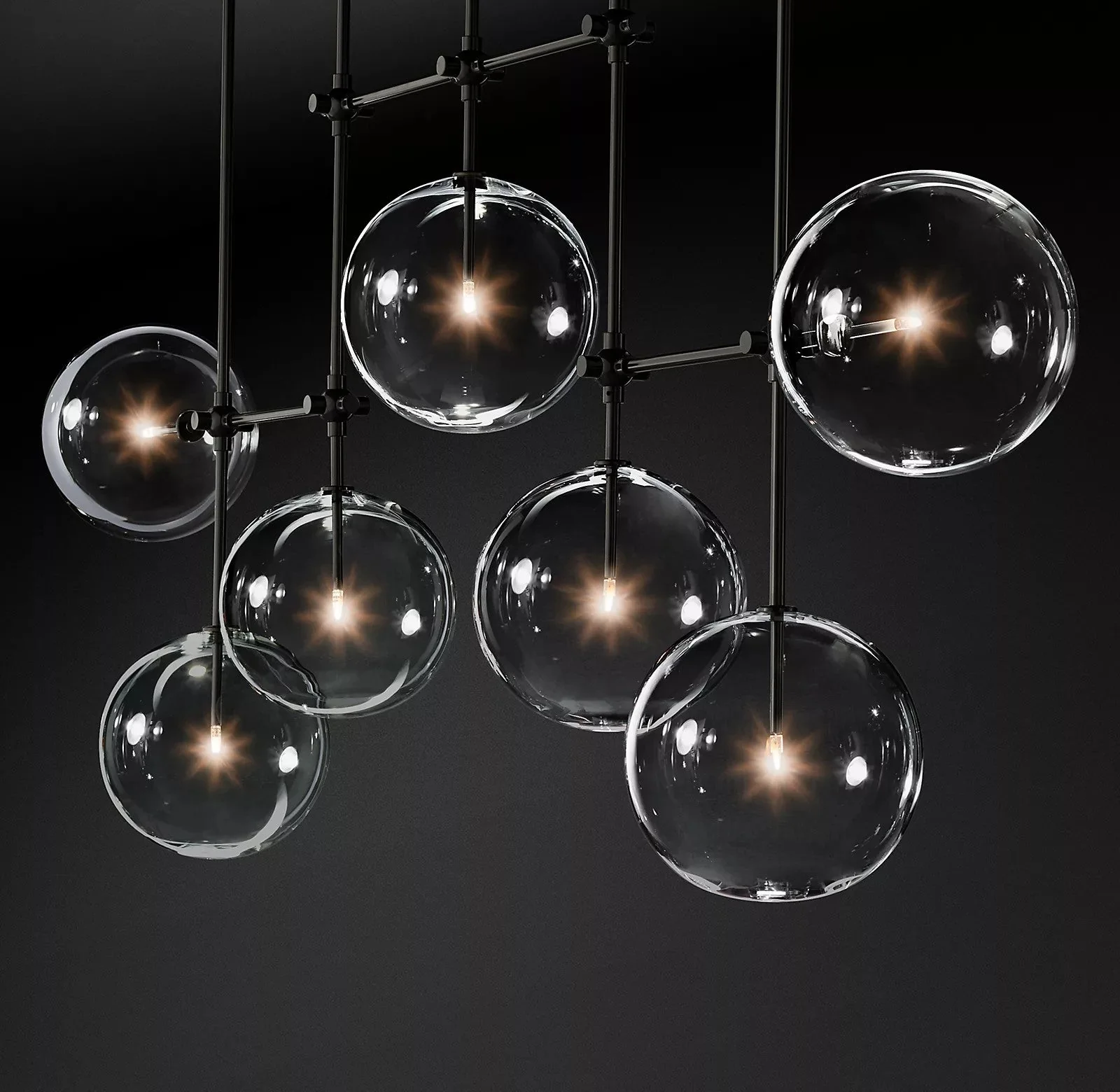 Orbit Contemporary Glass Chandelier - Image 45