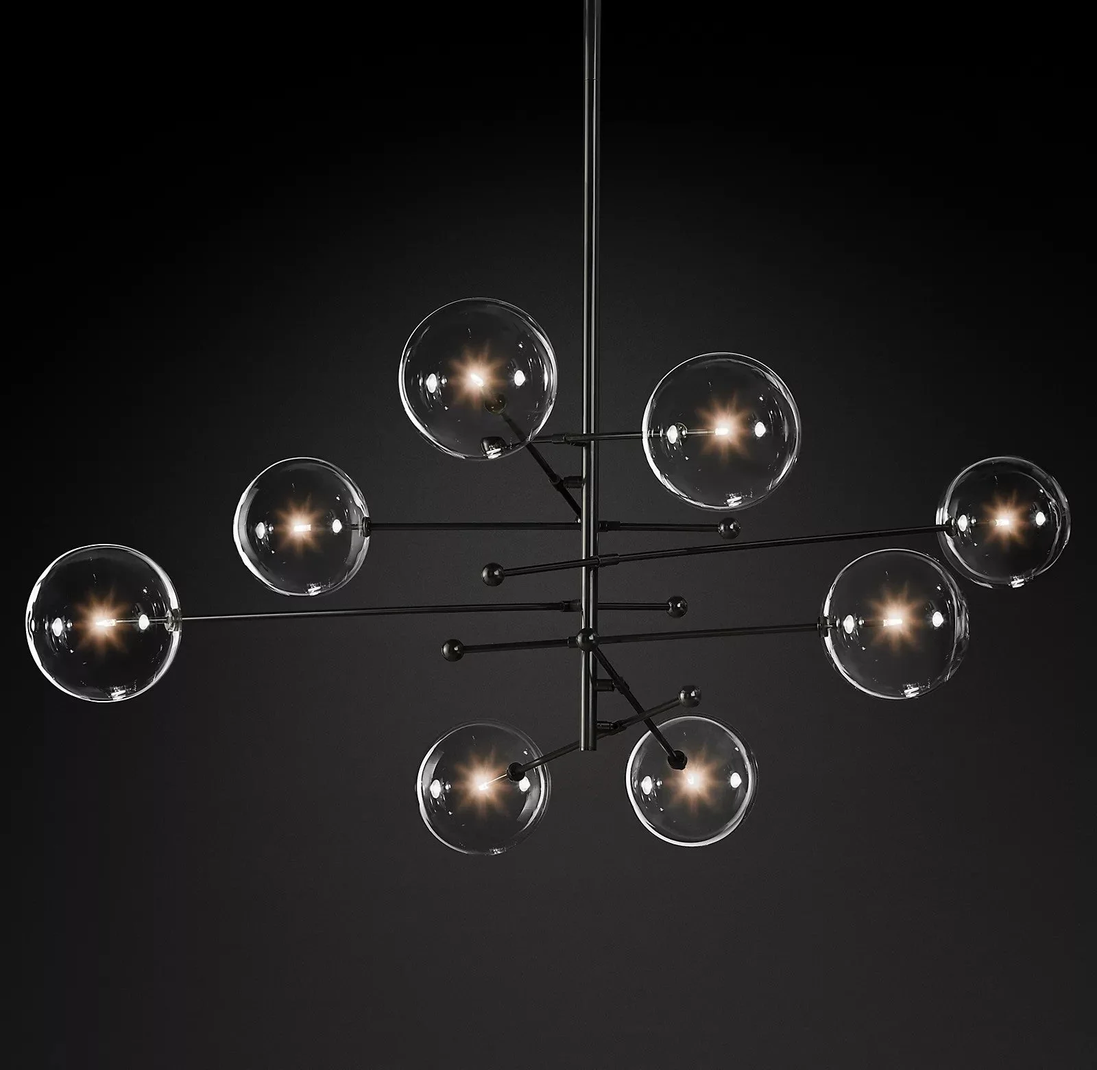 Orbit Contemporary Glass Chandelier - Image 48