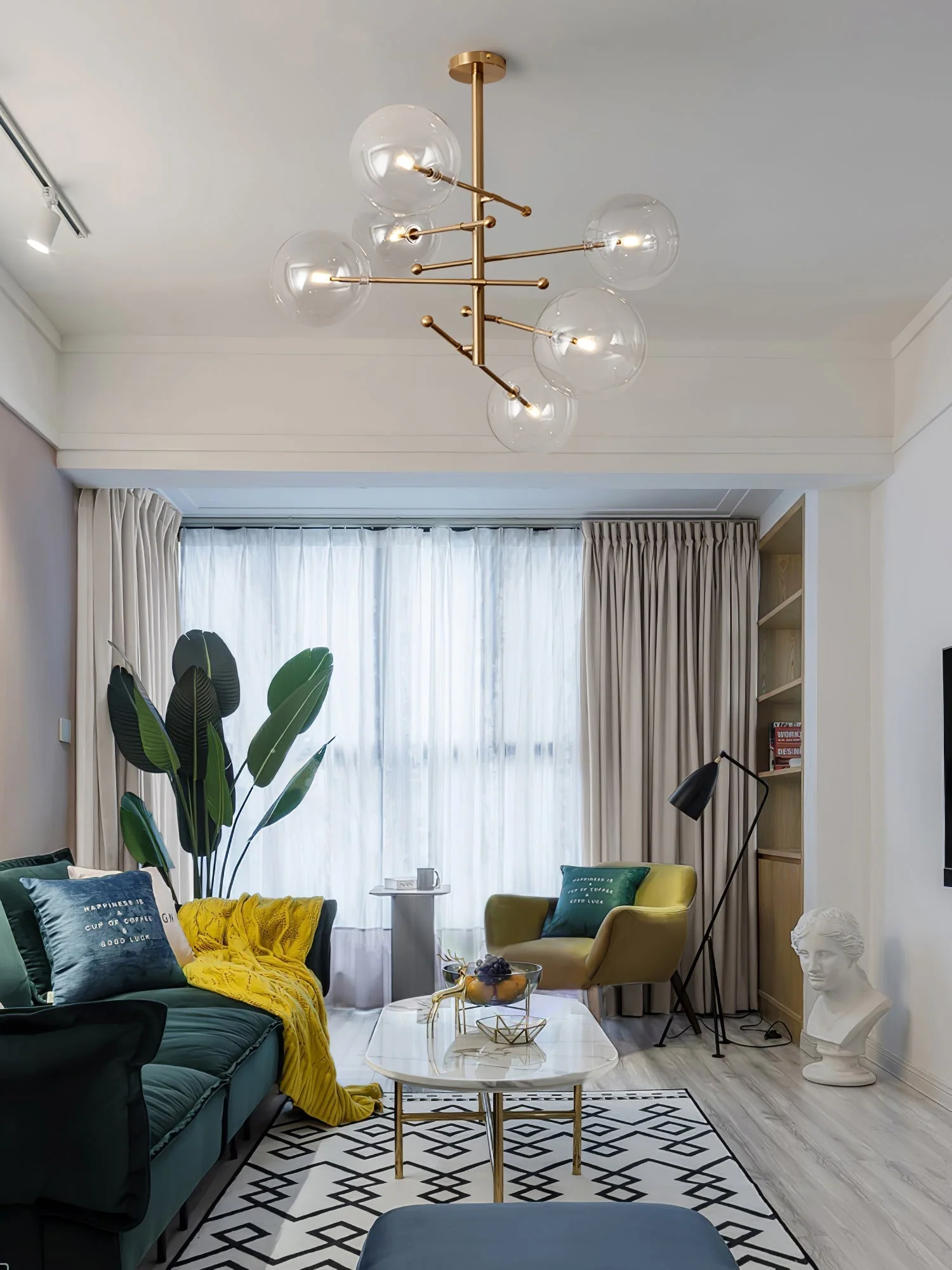 Orbit Contemporary Glass Chandelier - Image 51
