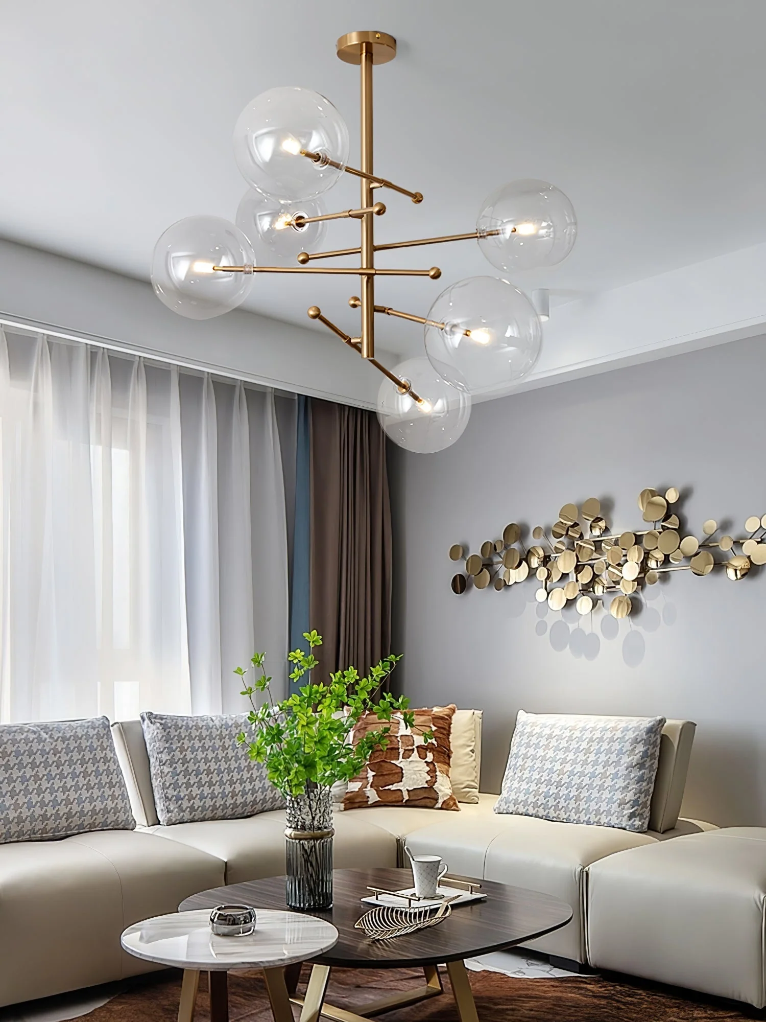 Orbit Contemporary Glass Chandelier - Image 55