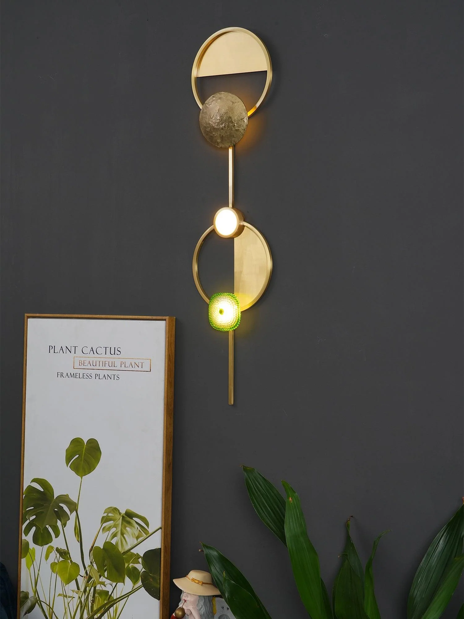 Orbiten Brass & Glass Modern Wall Lamp - Image 22