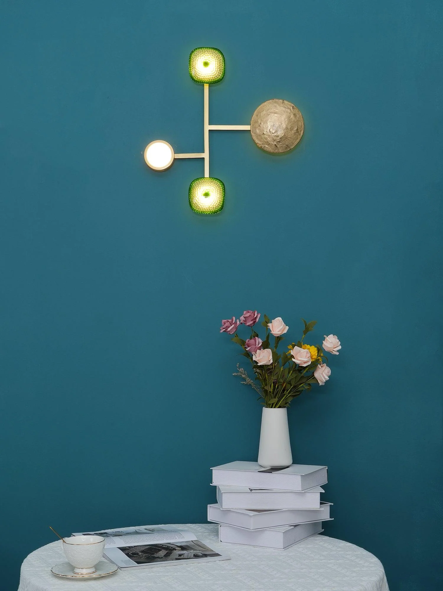 Orbiten Brass & Glass Modern Wall Lamp - Image 25