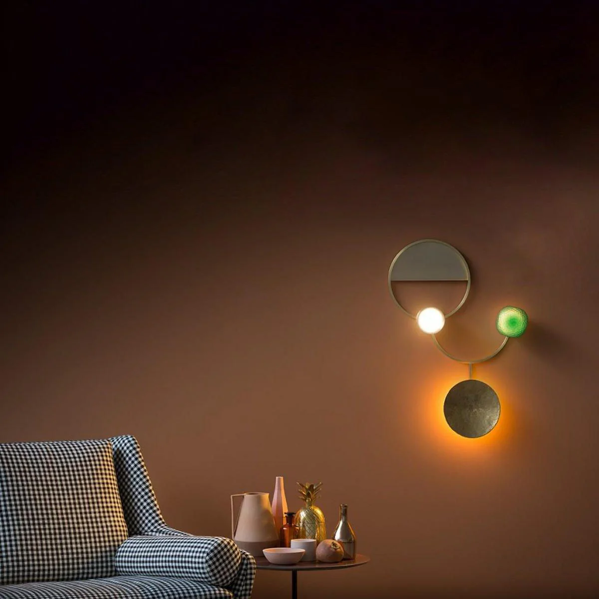 Orbiten Brass & Glass Modern Wall Lamp - Image 28