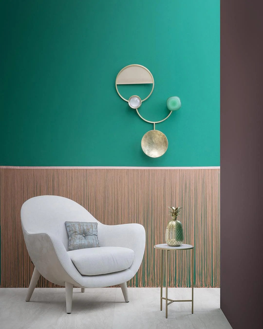 Orbiten Brass & Glass Modern Wall Lamp - Image 3