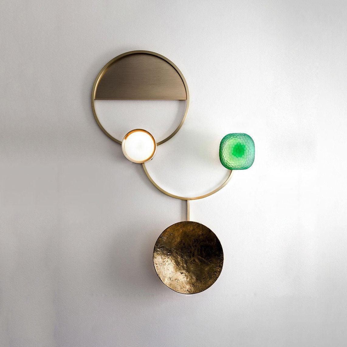 Orbiten Brass & Glass Modern Wall Lamp - Image 9