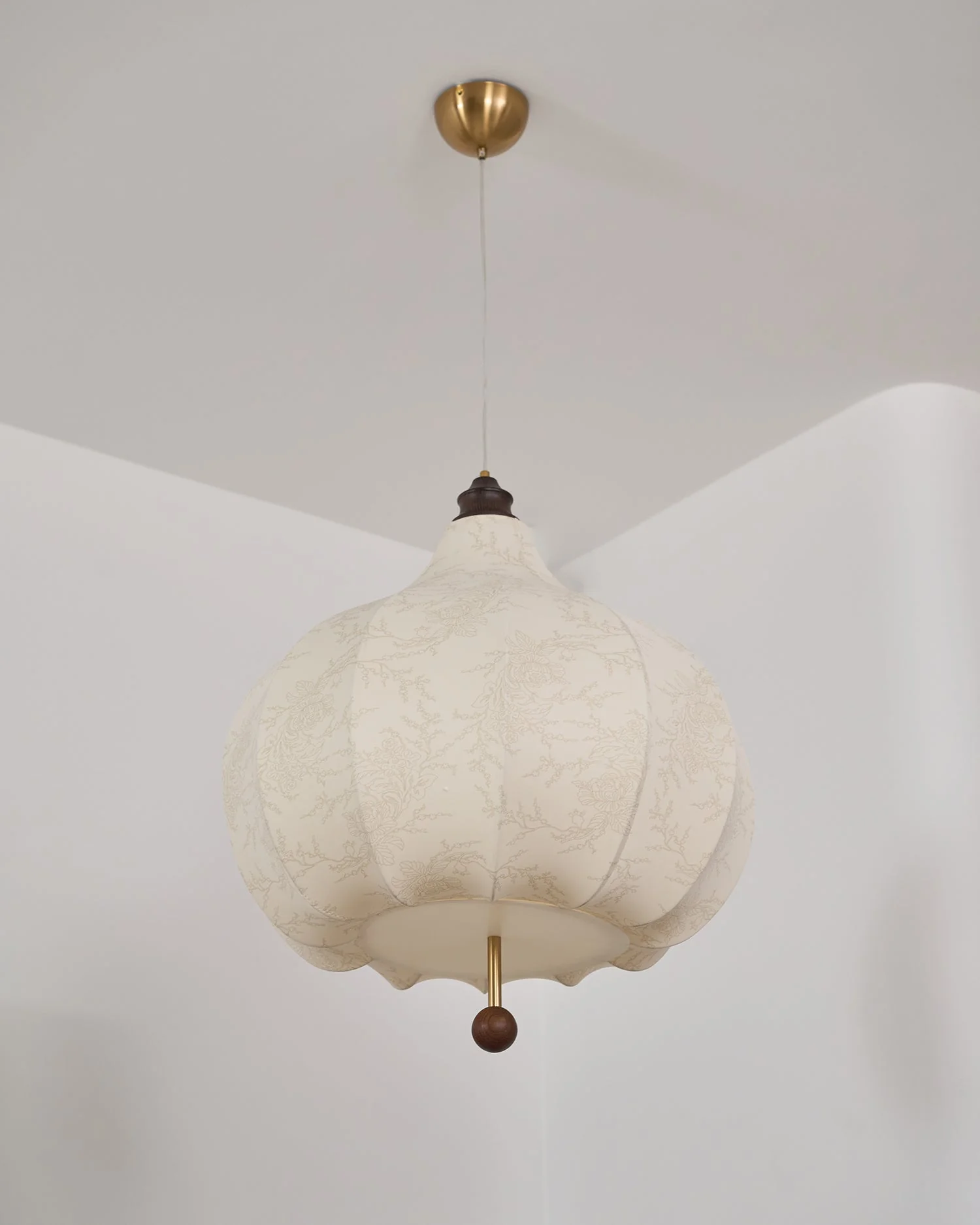 Orbitio Fabric Wood Pendant Light - Image 11
