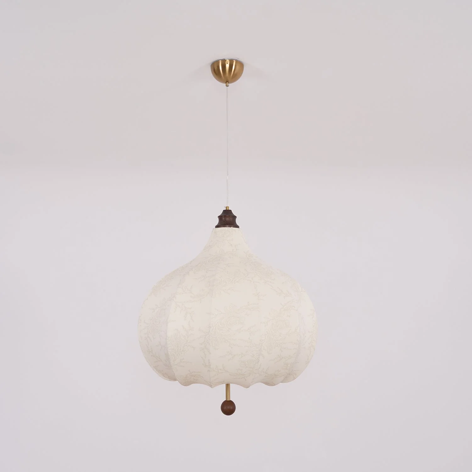 Orbitio Fabric Wood Pendant Light - Image 18