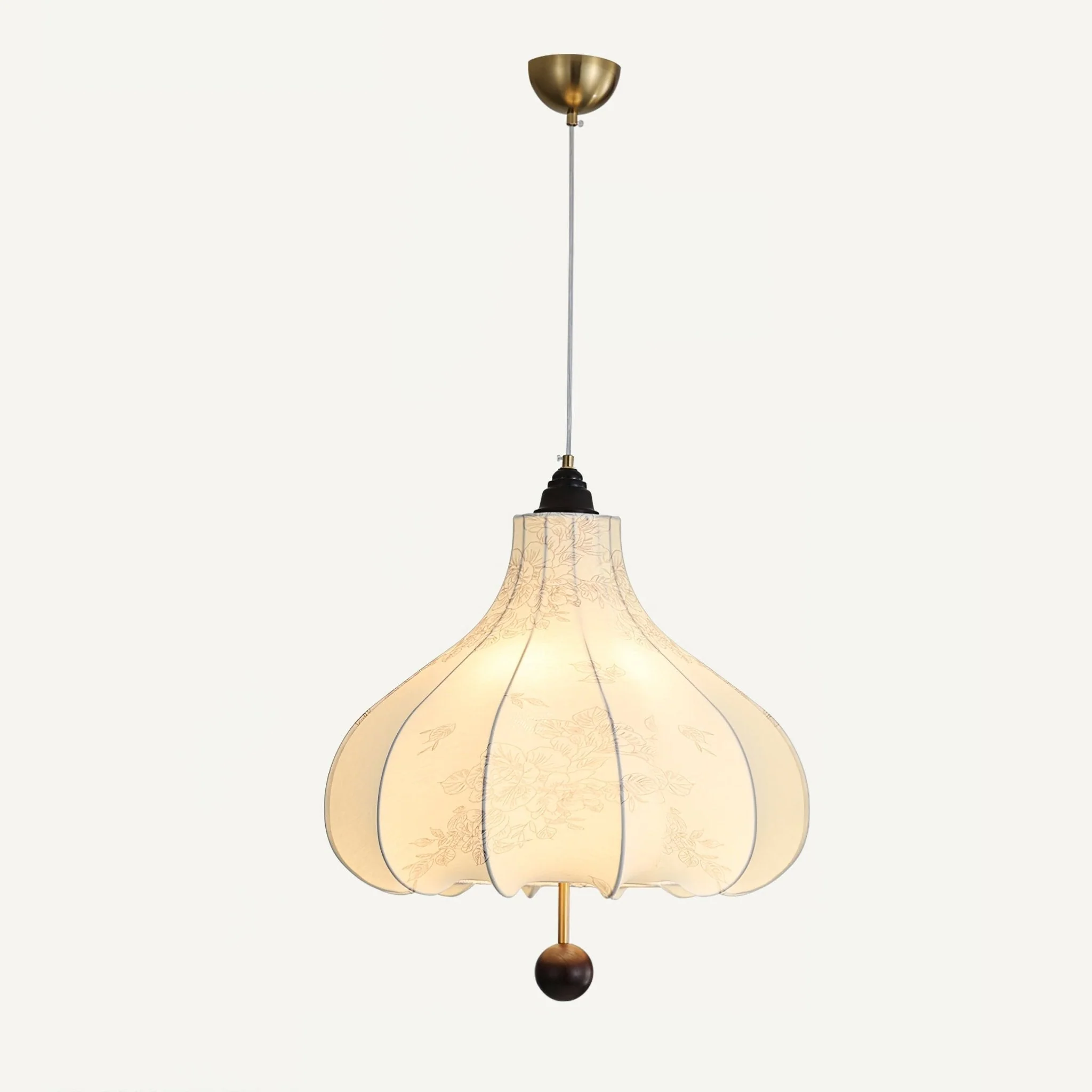 Orbitio Fabric Wood Pendant Light - Image 20