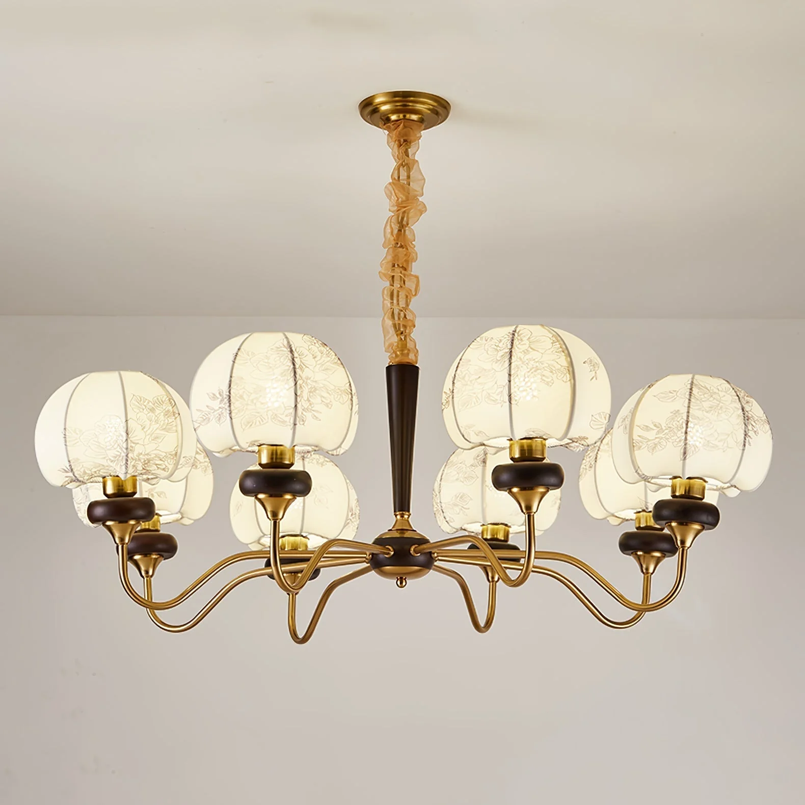 Orchid Vintage Fabric Chandelier - Image 11