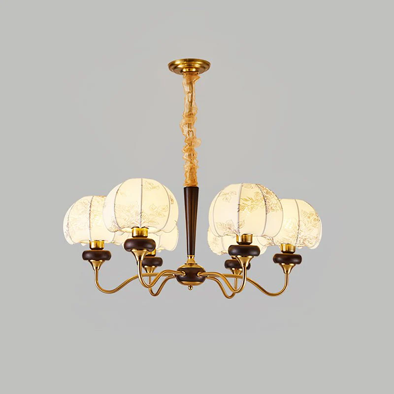 Orchid Vintage Fabric Chandelier - Image 12