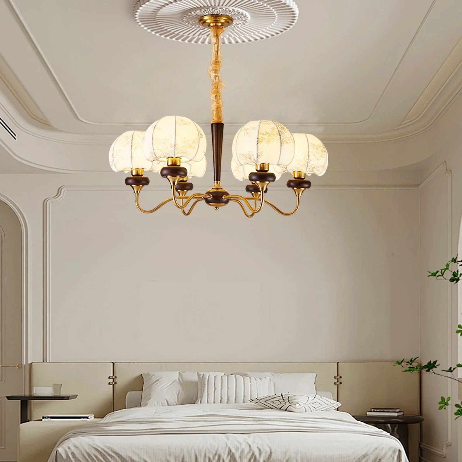 Orchid Vintage Fabric Chandelier - Image 15
