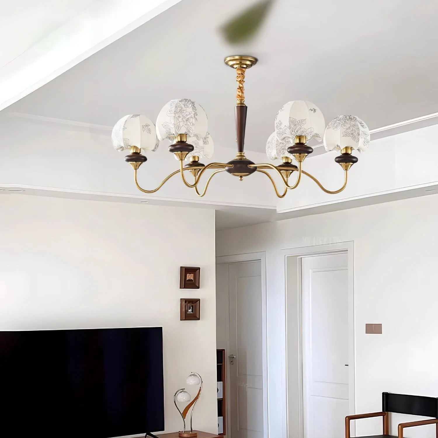 Orchid Vintage Fabric Chandelier - Image 18