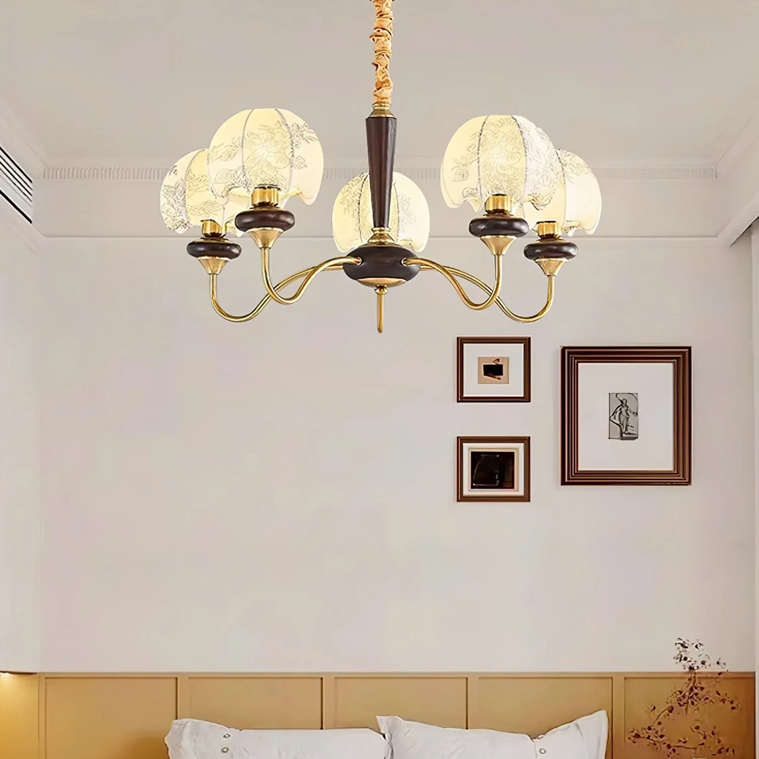 Orchid Vintage Fabric Chandelier - Image 20