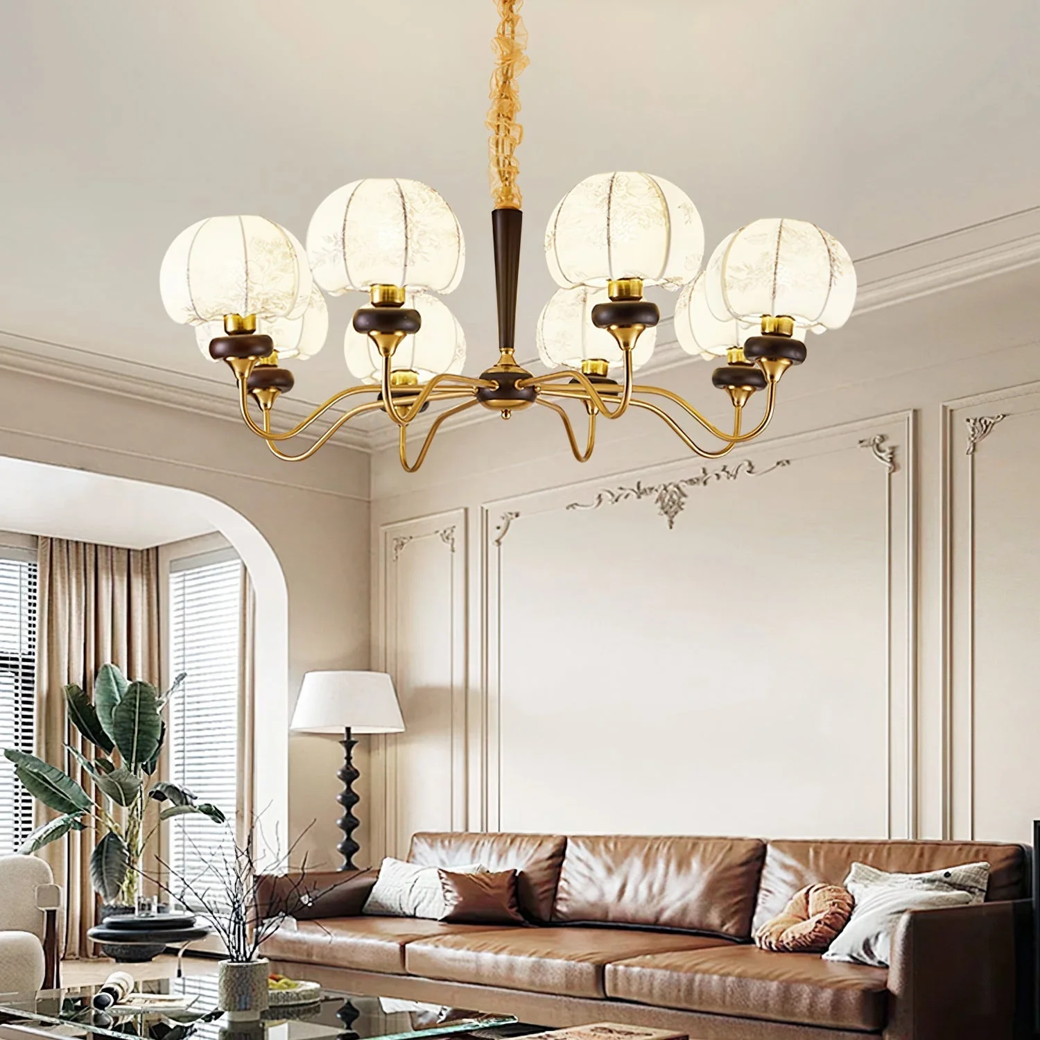 Orchid Vintage Fabric Chandelier - Image 21