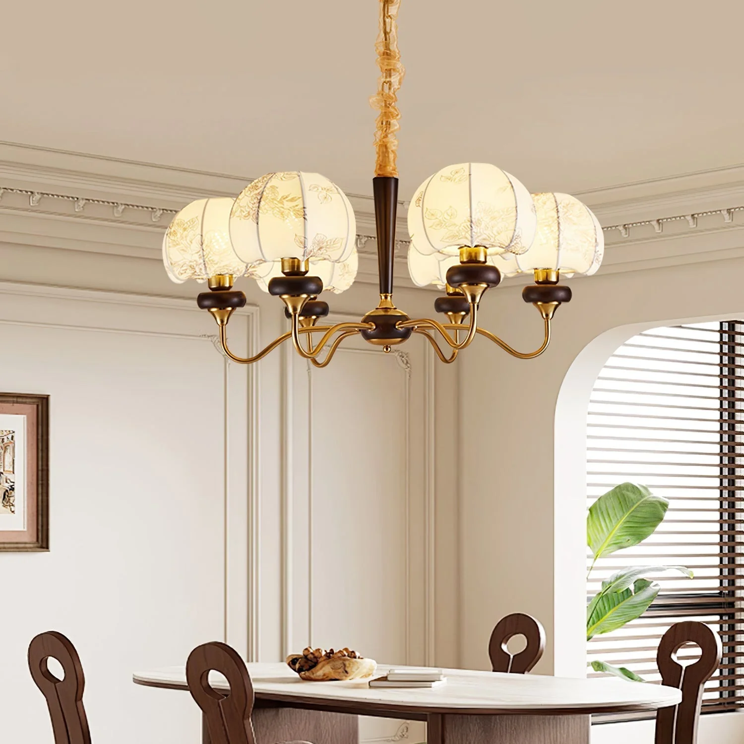 Orchid Vintage Fabric Chandelier - Image 24