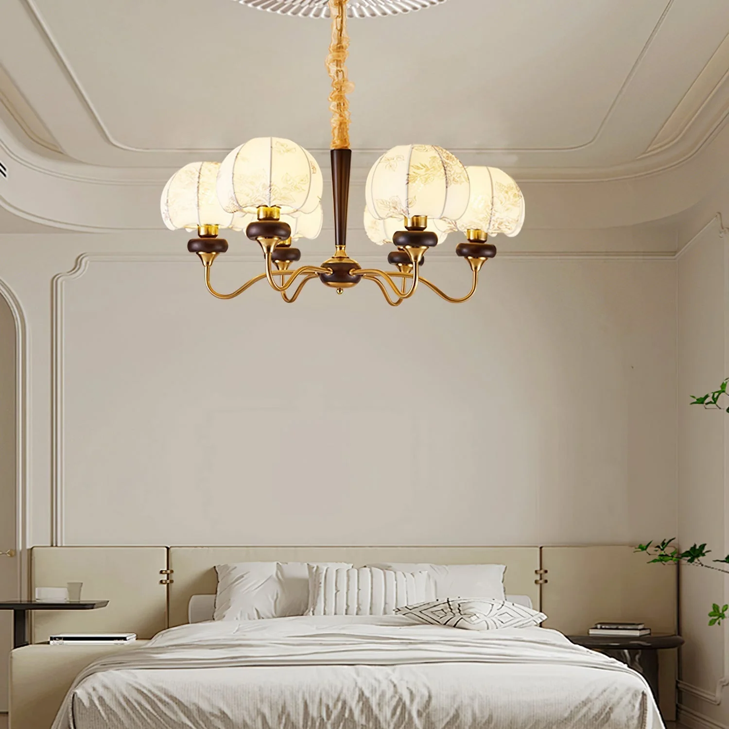 Orchid Vintage Fabric Chandelier - Image 25