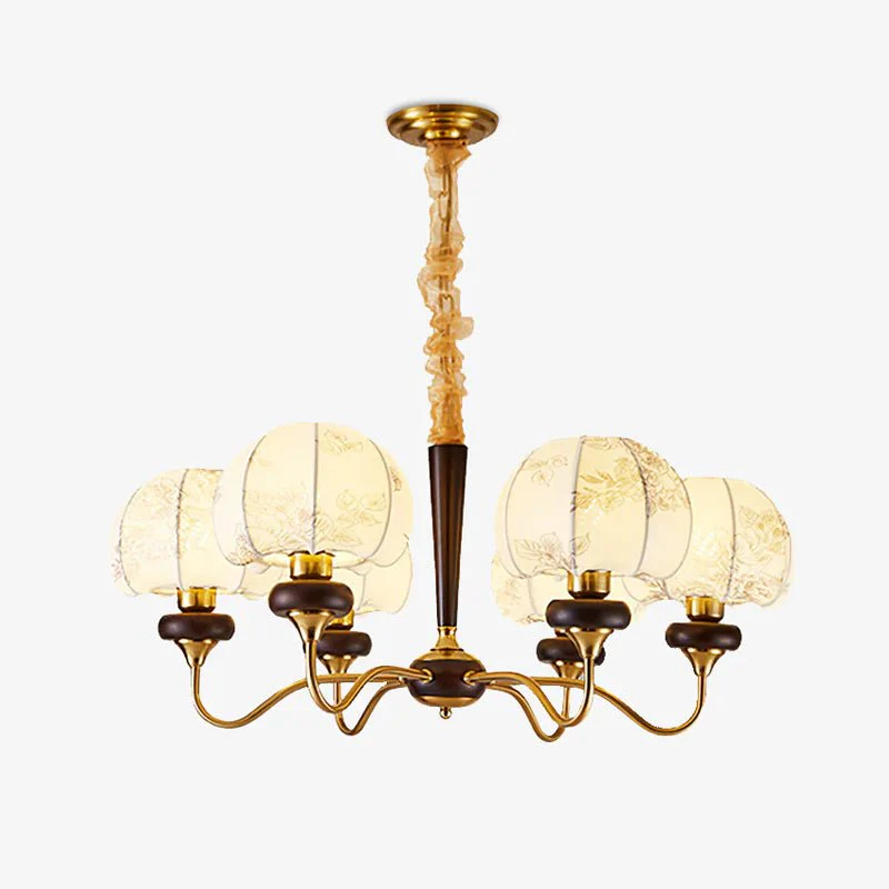 Orchid Vintage Fabric Chandelier - Image 30