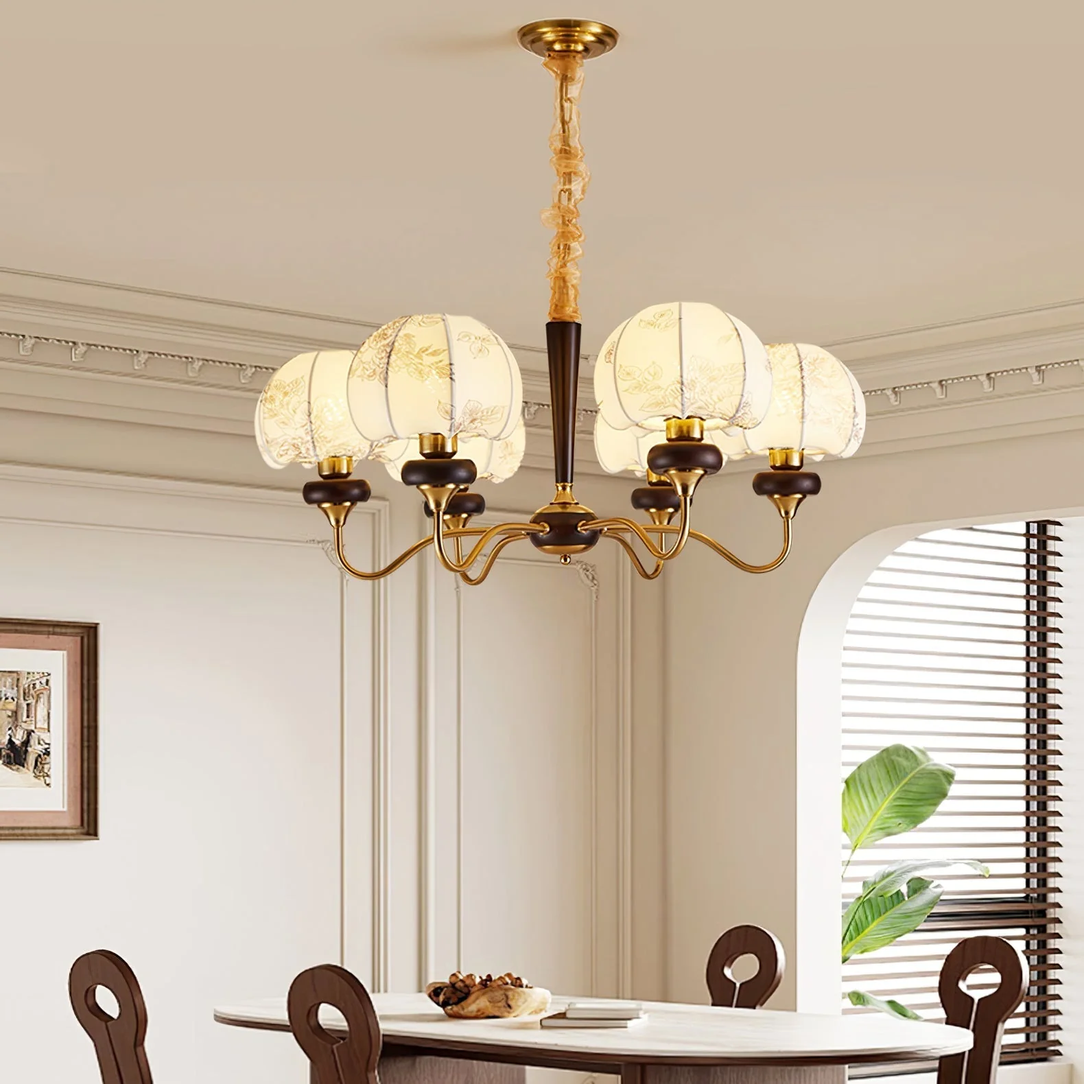 Orchid Vintage Fabric Chandelier - Image 32