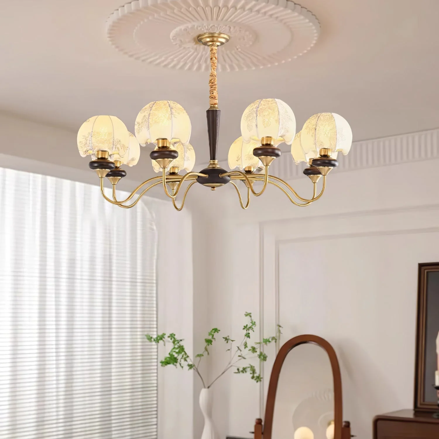 Orchid Vintage Fabric Chandelier - Image 33