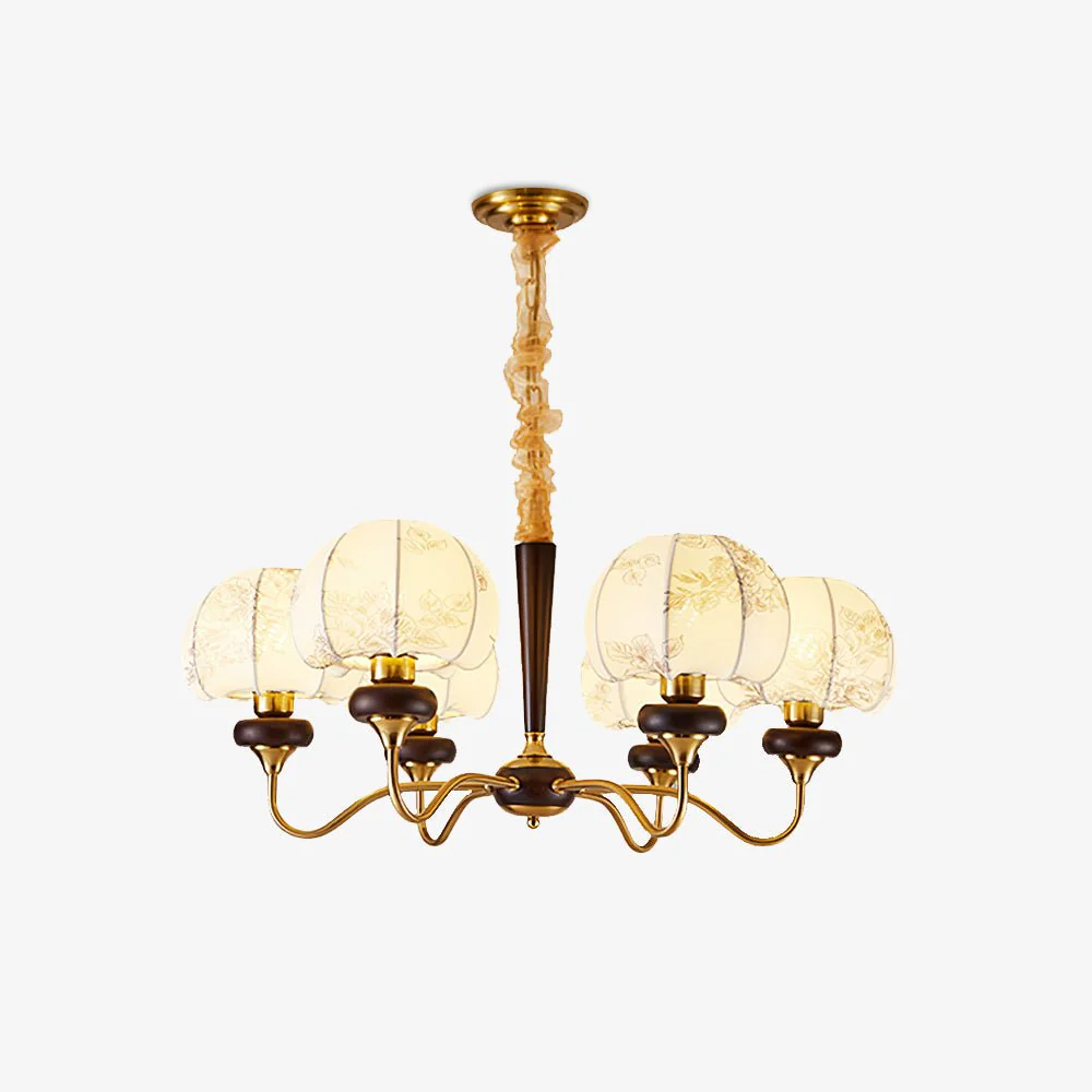 Orchid Vintage Fabric Chandelier - Image 39