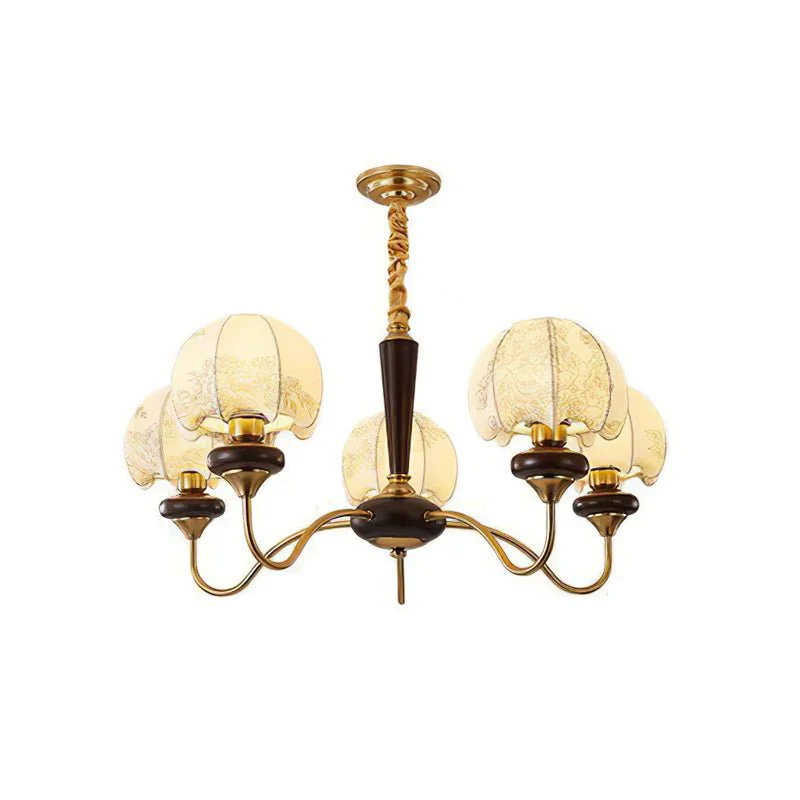 Orchid Vintage Fabric Chandelier - Image 9