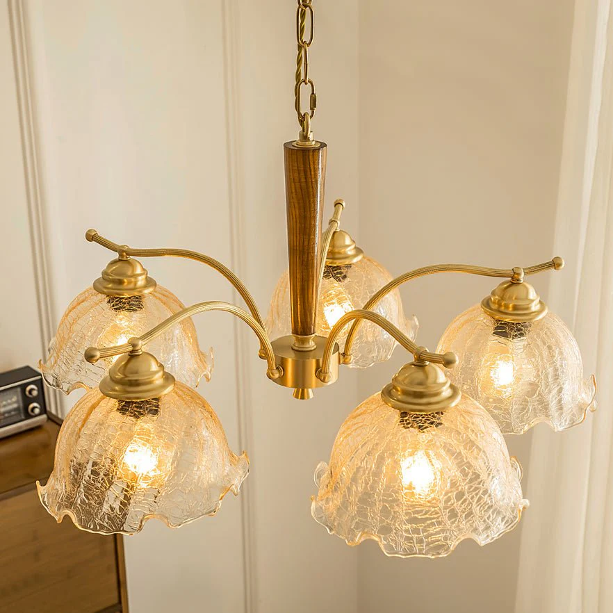 Orchid Vintage Glass Chandelier - Image 9