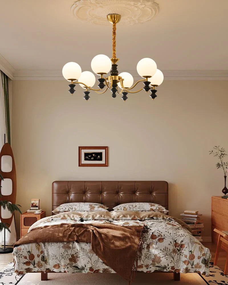 Ordore Traditional Elegance Vintage Wood Chandelier - Image 10