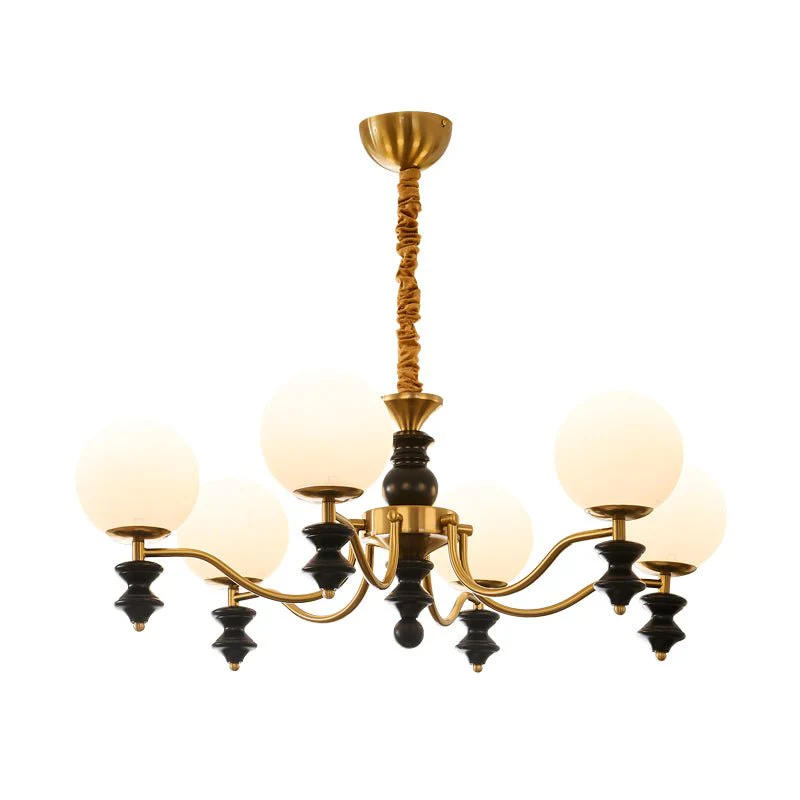 Ordore Traditional Elegance Vintage Wood Chandelier - Image 21