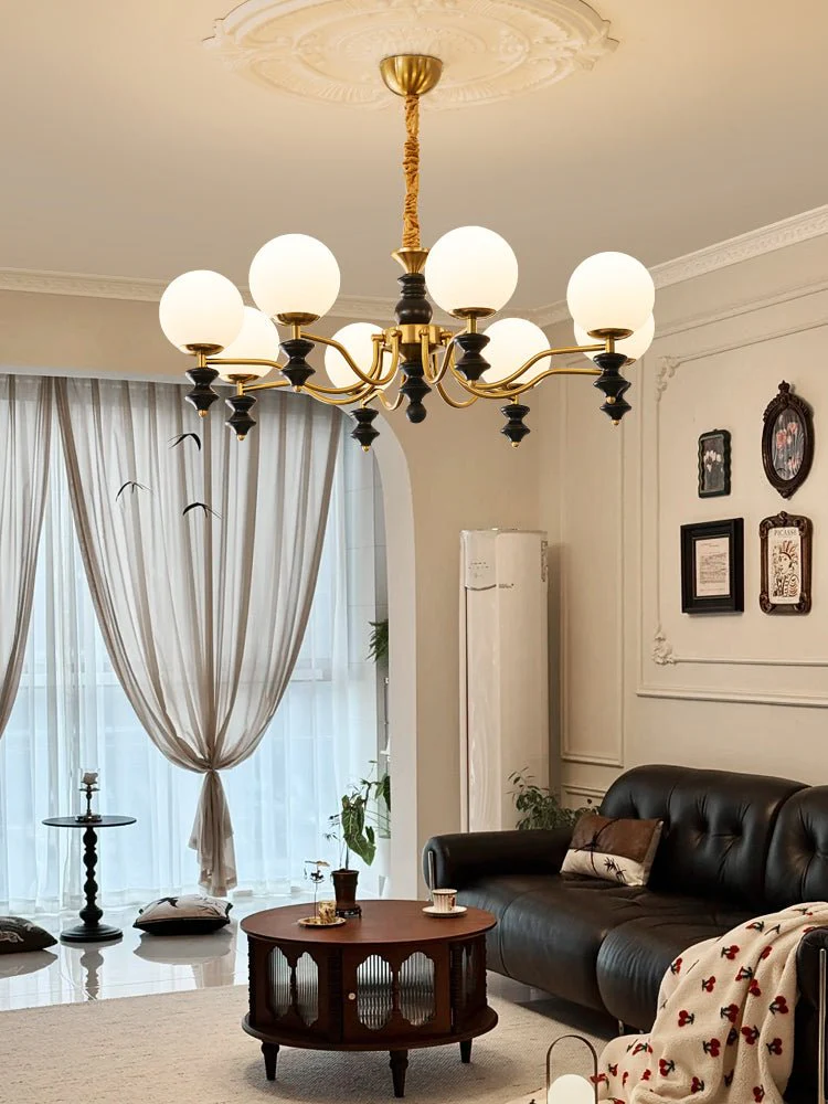 Ordore Traditional Elegance Vintage Wood Chandelier - Image 28